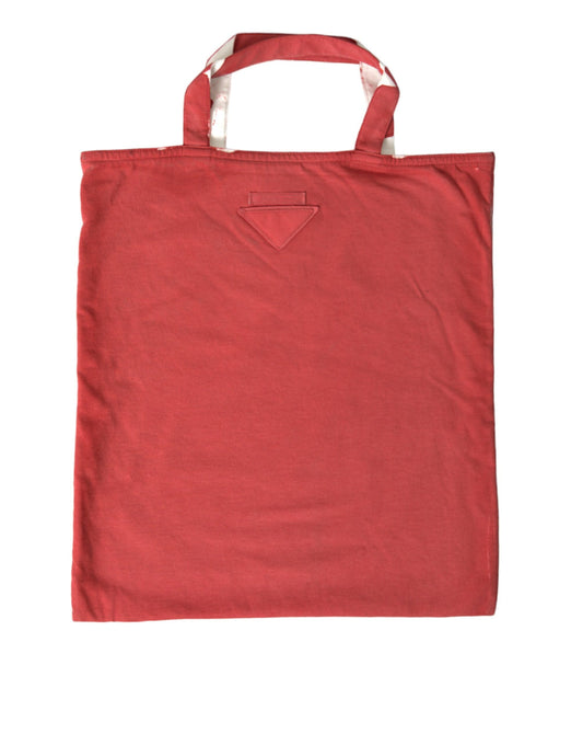  - Chic Red and White Fabric Tote Bag