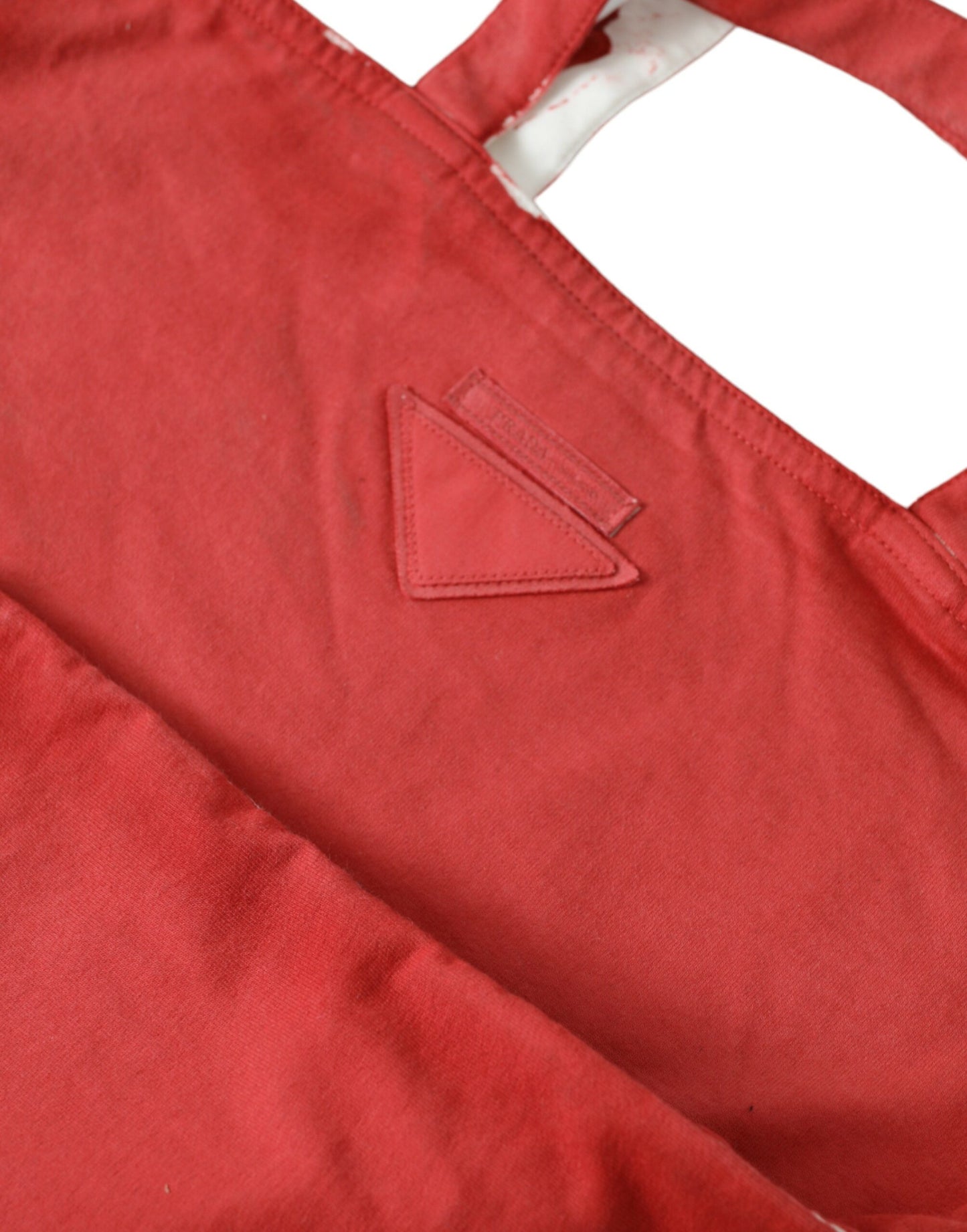  - Chic Red and White Fabric Tote Bag