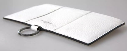  - Elegant White Leather Crossbody Cardholder