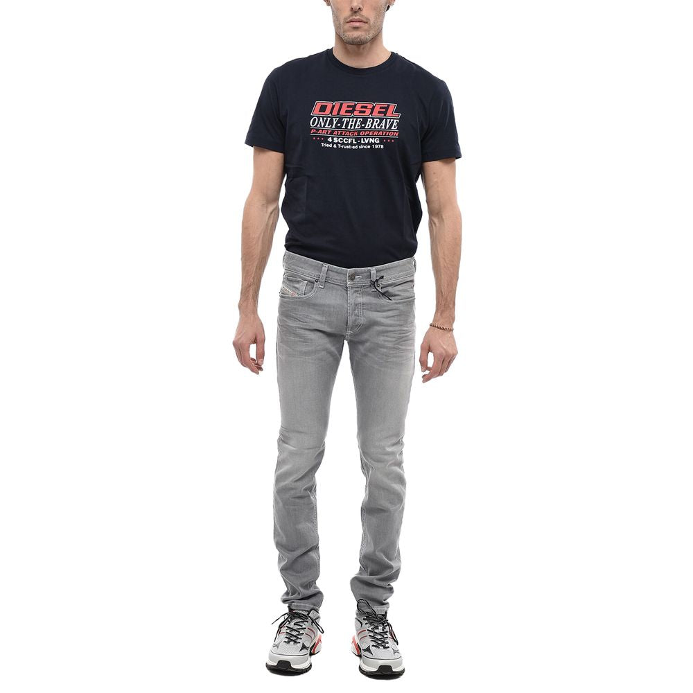  - Gray Cotton Jeans & Pant