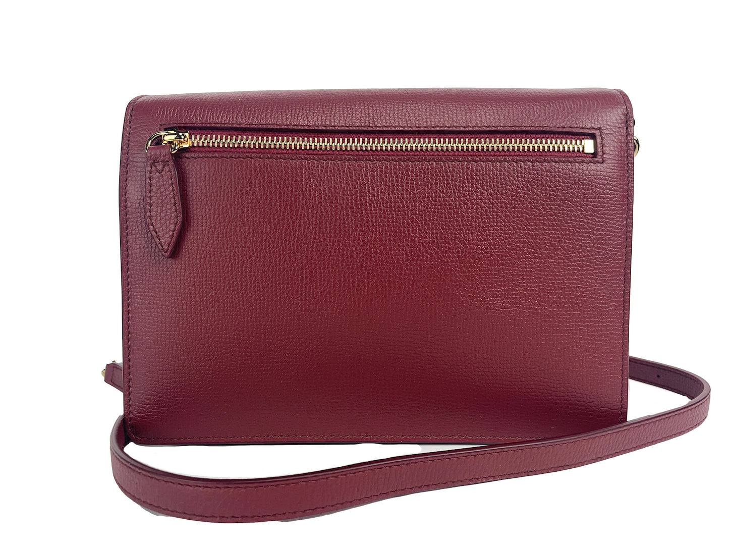  - Macken Small Crimson House Check Leather Crossbody Bag