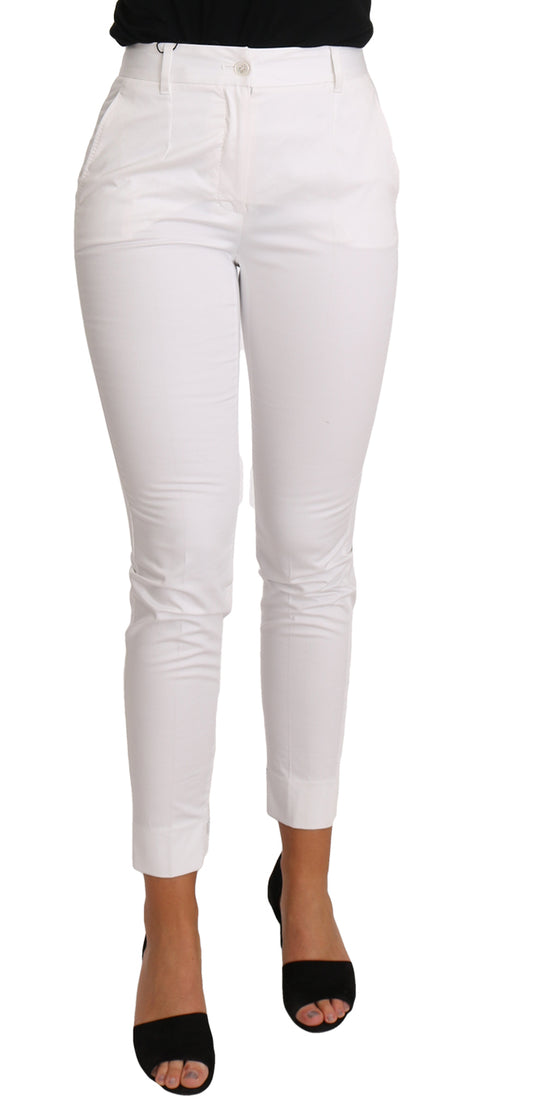  - Chic White Slim Dress Pants