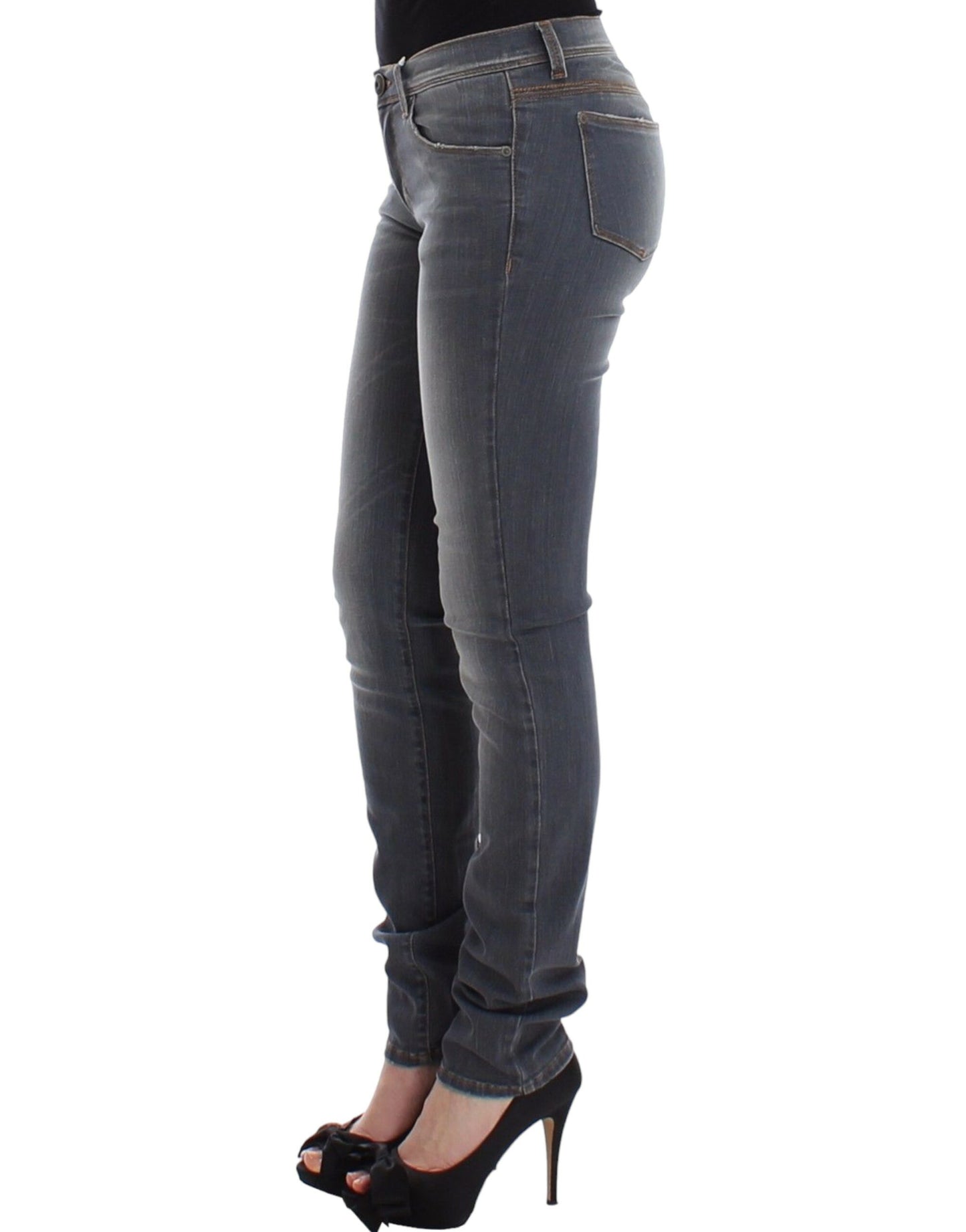  - Chic Gray Slim-Fit Skinny Jeans