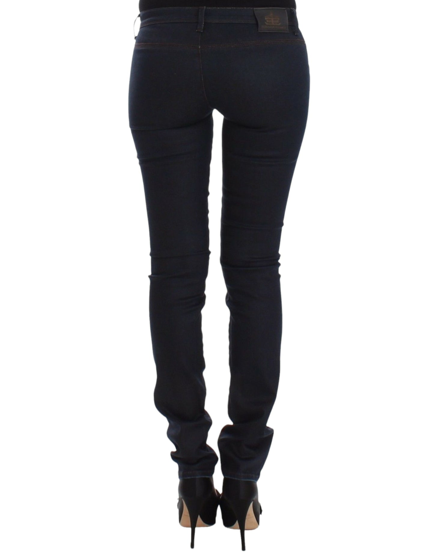  - Chic Dark Blue Slim Jeans for Elegant Style