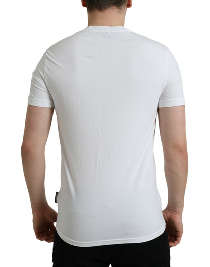  - White Cotton V-neck Short Sleeve Underwear T-shirt