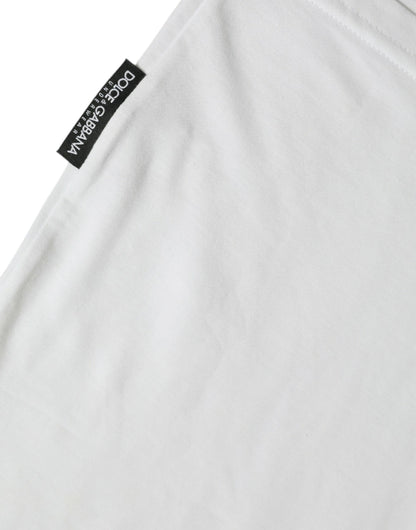  - White Cotton V-neck Short Sleeve Underwear T-shirt