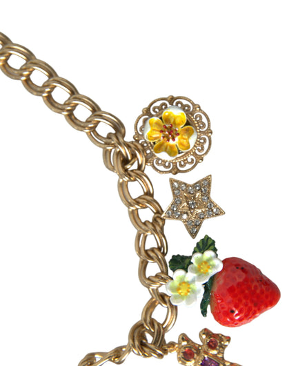  - Gold Chain Rose Cross Strawberry Star Pendant Necklace