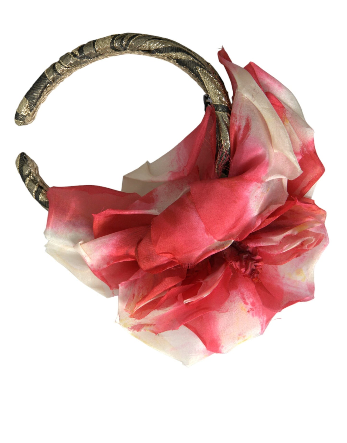  - Multicolor Floral Applique Silk Women Headband Diadem