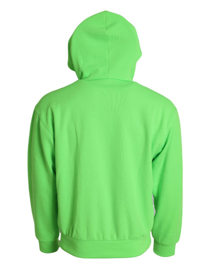  - Neon Green Hooded Full Zip Top Sweater