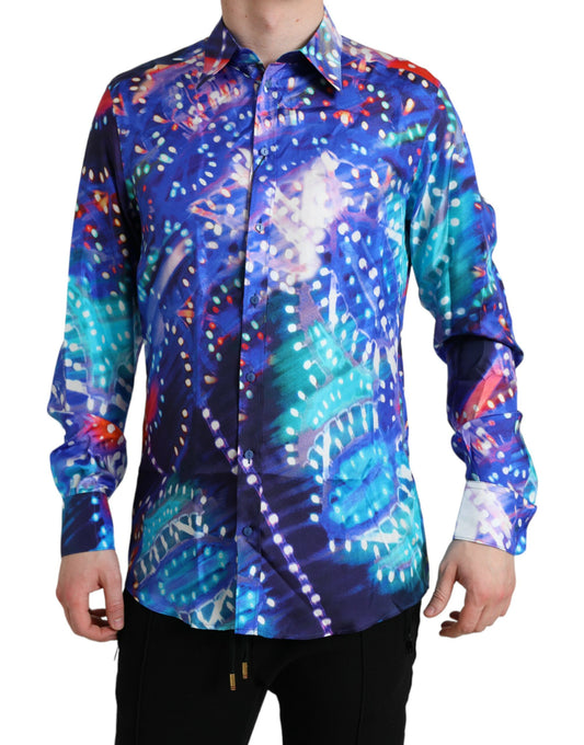  - Purple Luminarie Silk Slim MARTINI Shirt