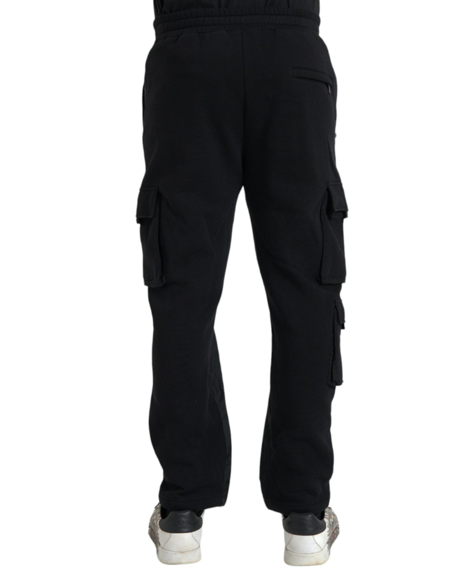  - Black Cotton Blend Skinny Pants