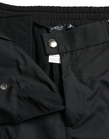  - Black Cotton Blend Skinny Pants