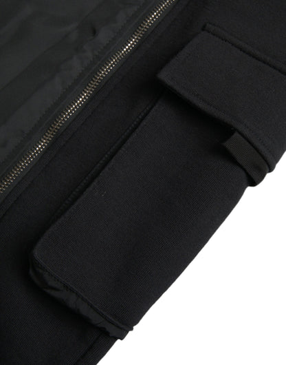  - Black Cotton Blend Skinny Pants