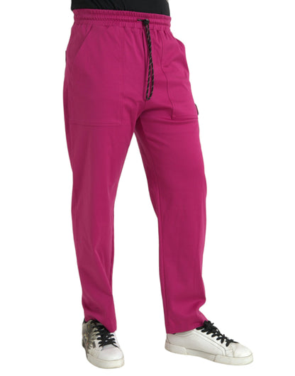  - Pink Logo Cargo Cotton Jogger Sweatpants Pants