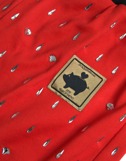  - Red Year Of The Pig Jogger Sweatpants Pants