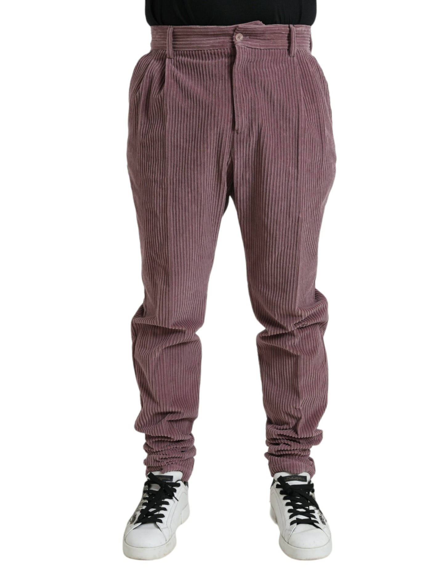  - Purple Corduroy Cotton Stretch Skinny Pants