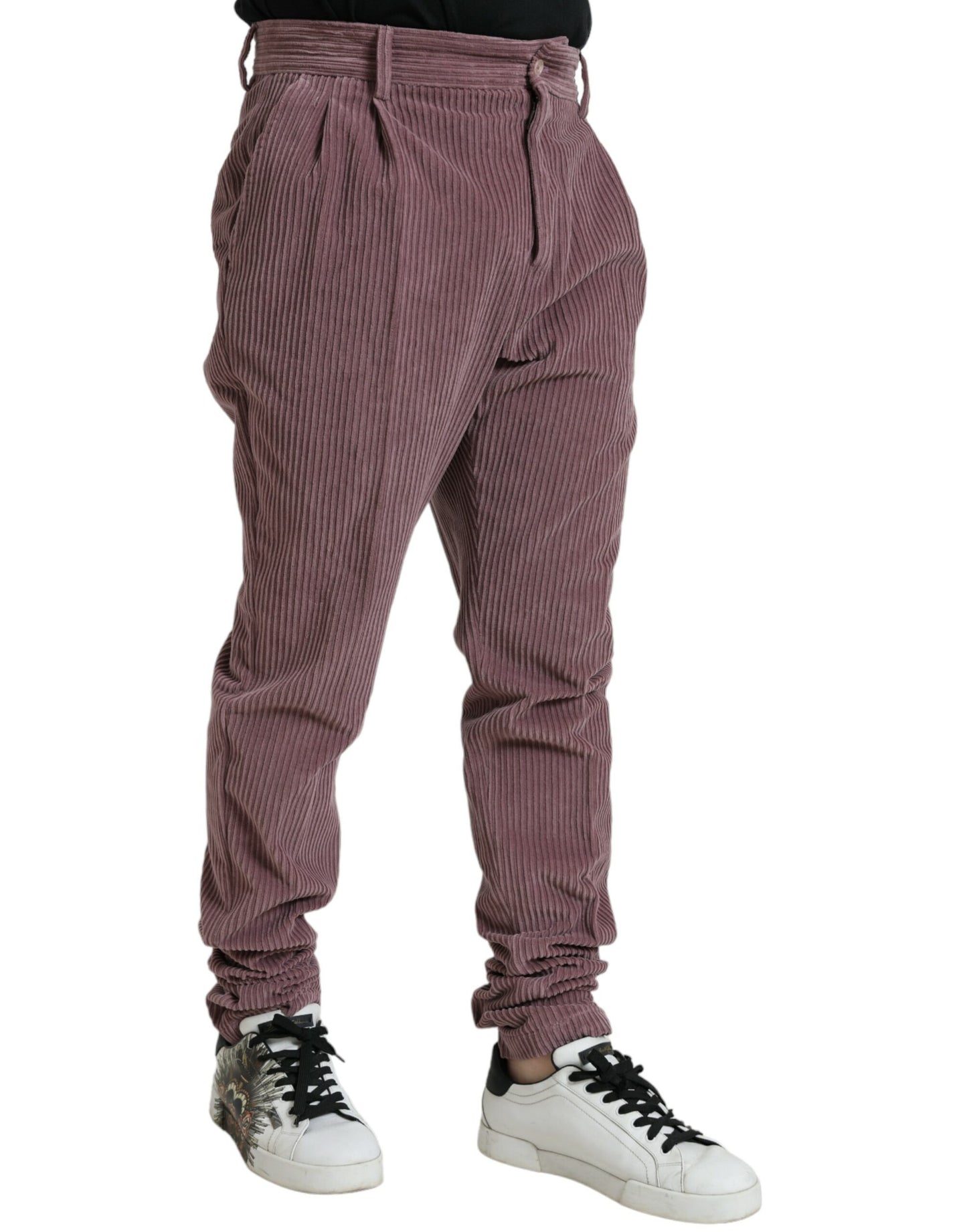  - Purple Corduroy Cotton Stretch Skinny Pants