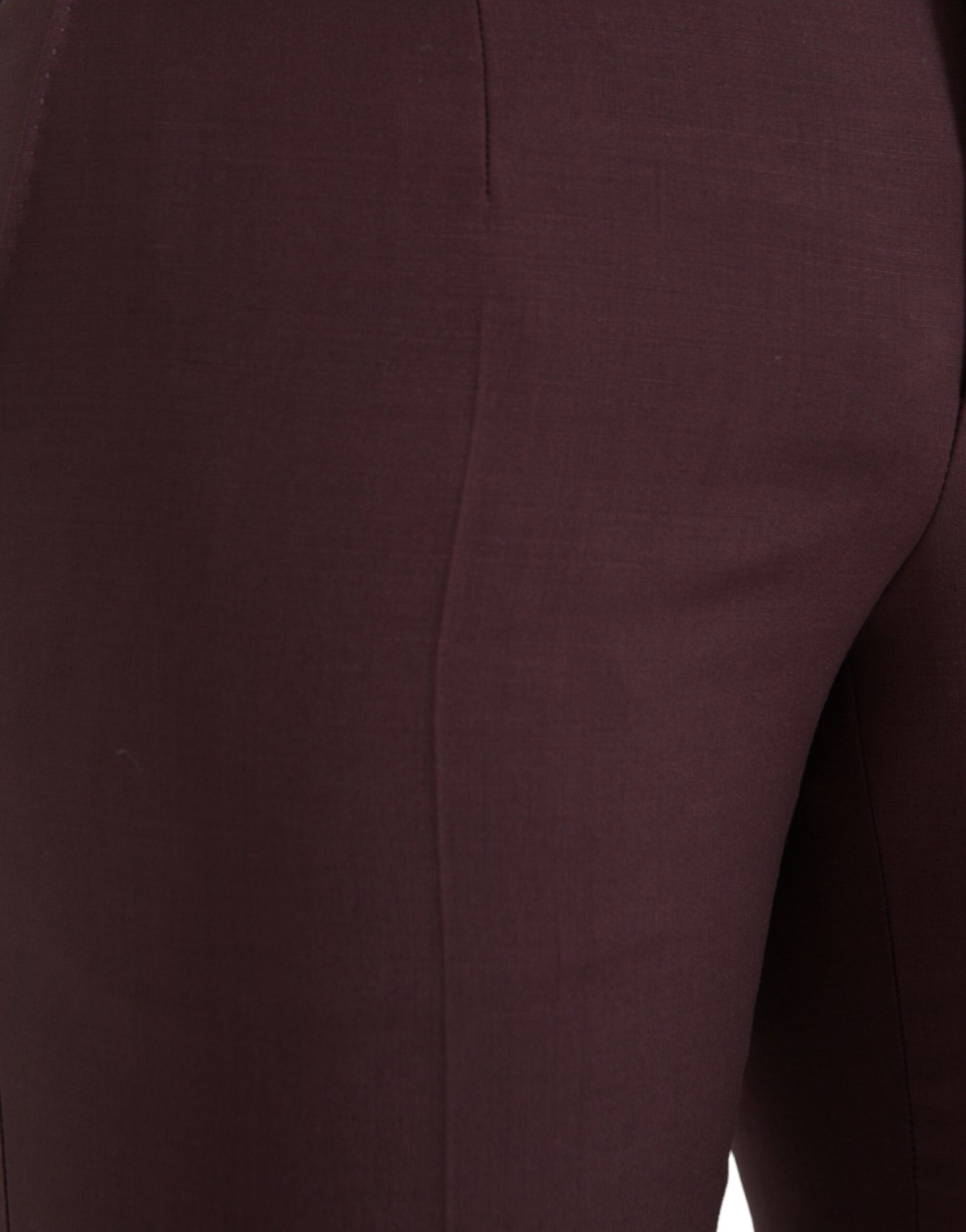  - Maroon Wool Men Slim Fit Dress Pants