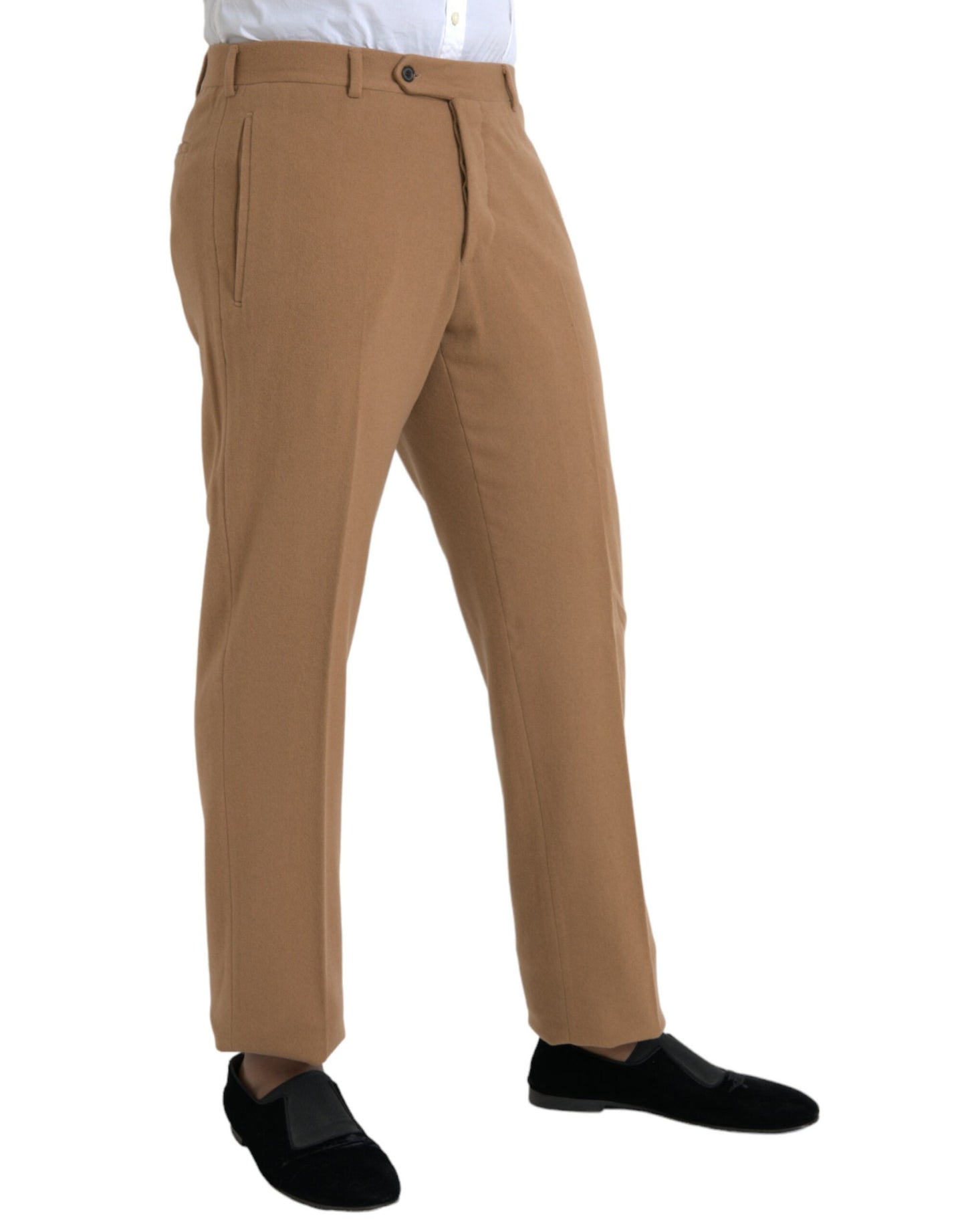  - Beige Cashmere Men Straight Fit Dress Pants