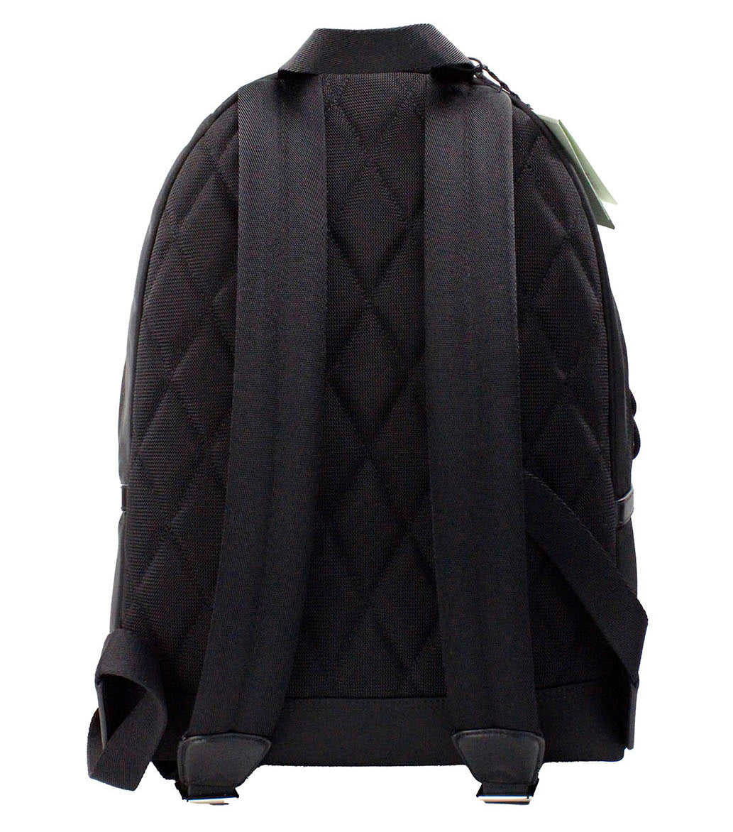  - Abbeydale Branded Stamp Black Nylon Backpack Shoulder Bookbag