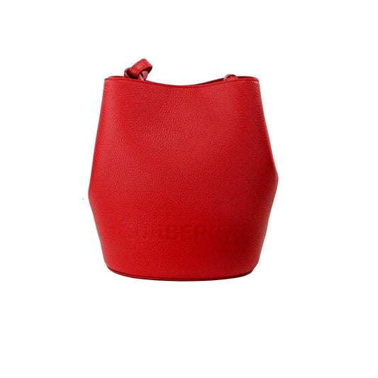  - Lorne Small Red Pebbled Leather Bucket Crossbody Purse Bag