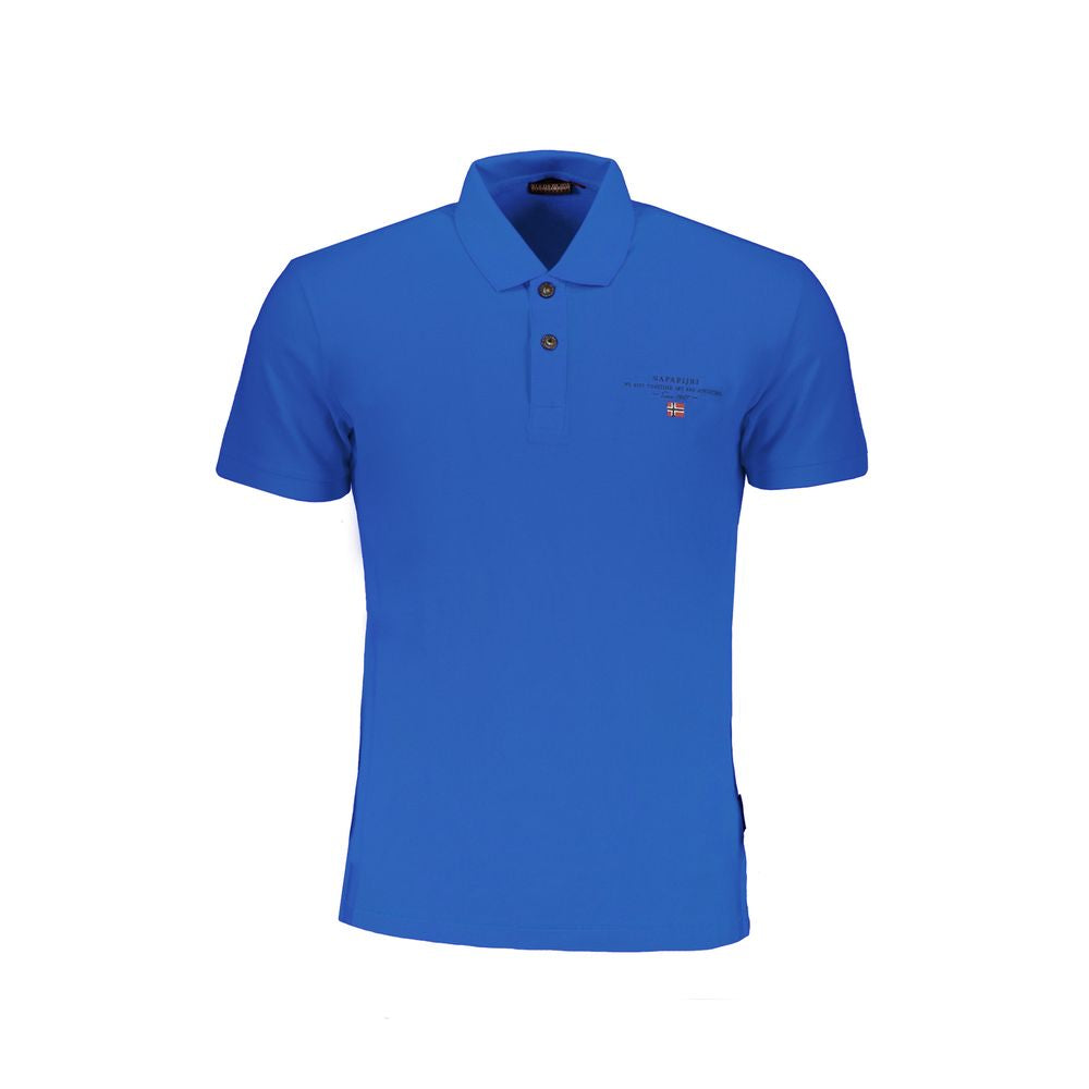 Napapijri Blue Cotton Polo Shirt - Stylish and Comfortable Classic