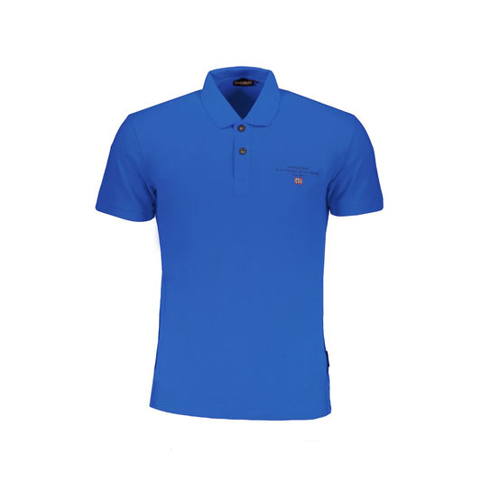Napapijri Blue Cotton Polo Shirt - Stylish and Comfortable Classic