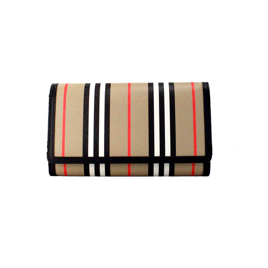  - Hannah Icon Stripe Archive Black E-Canvas Leather Wallet Crossbody Bag