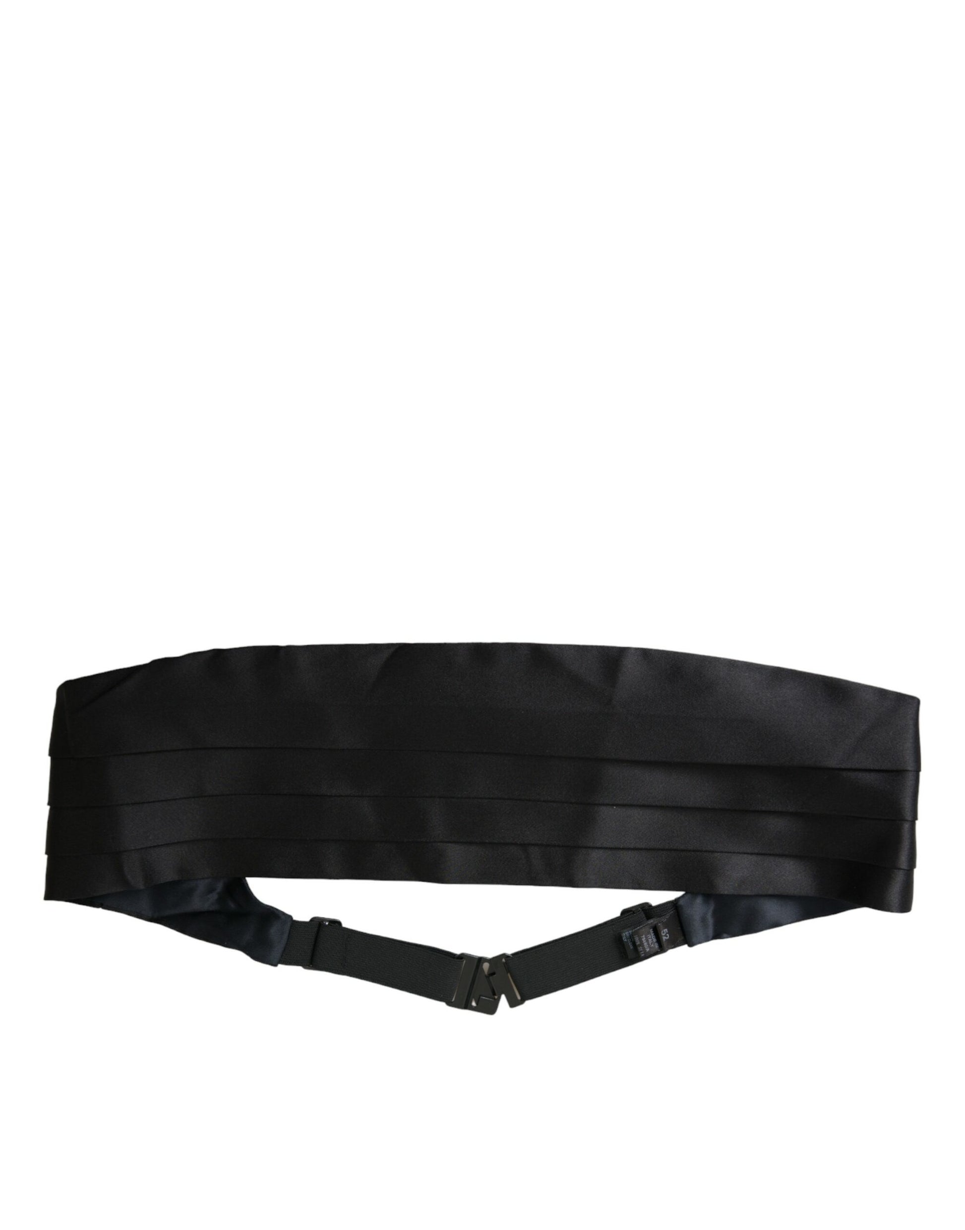 Black Men Wide Waist Silk Belt Cummerbund