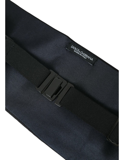  - Black Men Wide Waist Silk Belt Cummerbund