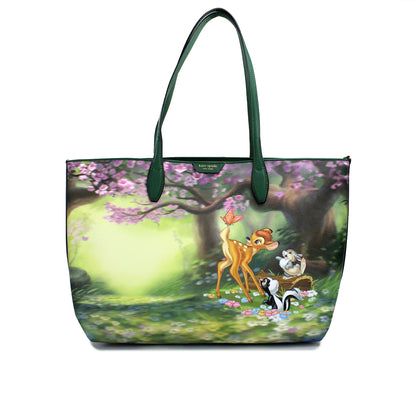  - Disney Sutton Bambi Coated Canvas Shoulder Tote Handbag Purse