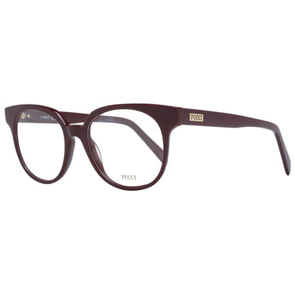 Emilio Pucci Women’s Optical Frames – Burgundy Round, 50mm