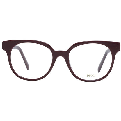 Emilio Pucci Women’s Optical Frames – Burgundy Round, 50mm