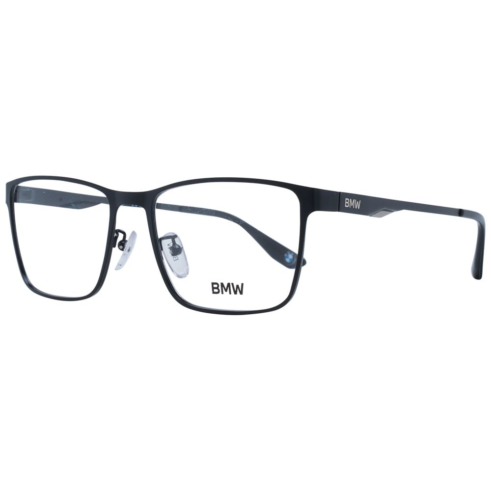 BMW Men's Optical Glasses – Black Square Frame, 55mm