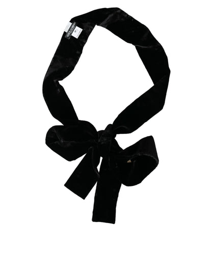  - Black Viscose Wide Waist Women Belt