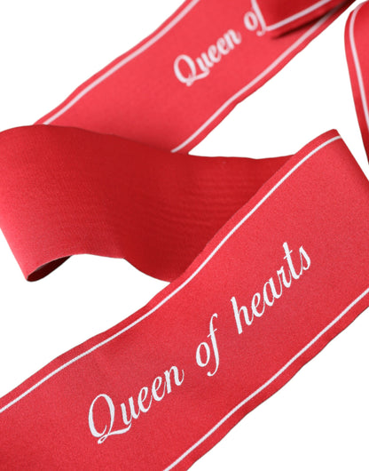  - Red Polyester QUEEN OF HEARTS Belt