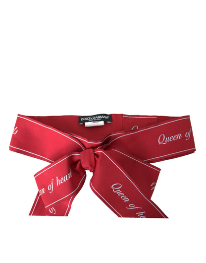  - Red Polyester QUEEN OF HEARTS Belt