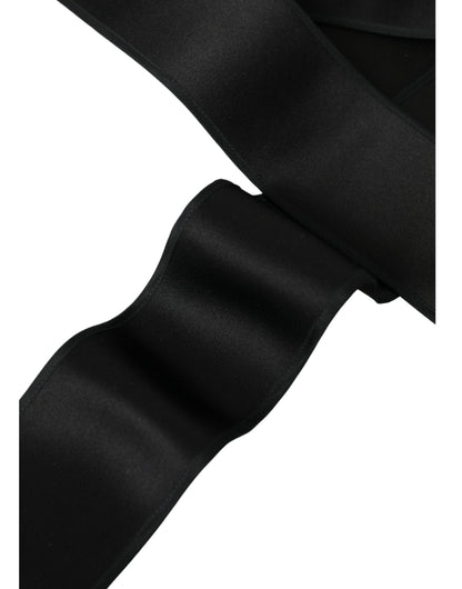  - Black Silk Satin Waist Women Belt