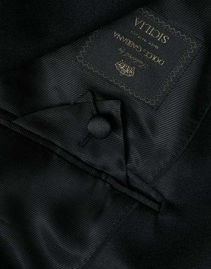  - Black SICILIA Single Breasted Coat Blazer