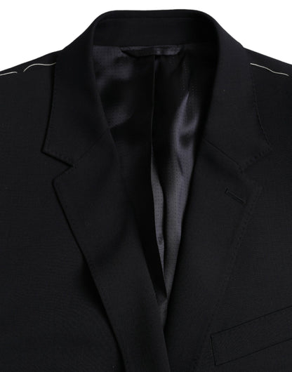  - Black MARTINI Single Breasted Coat Blazer