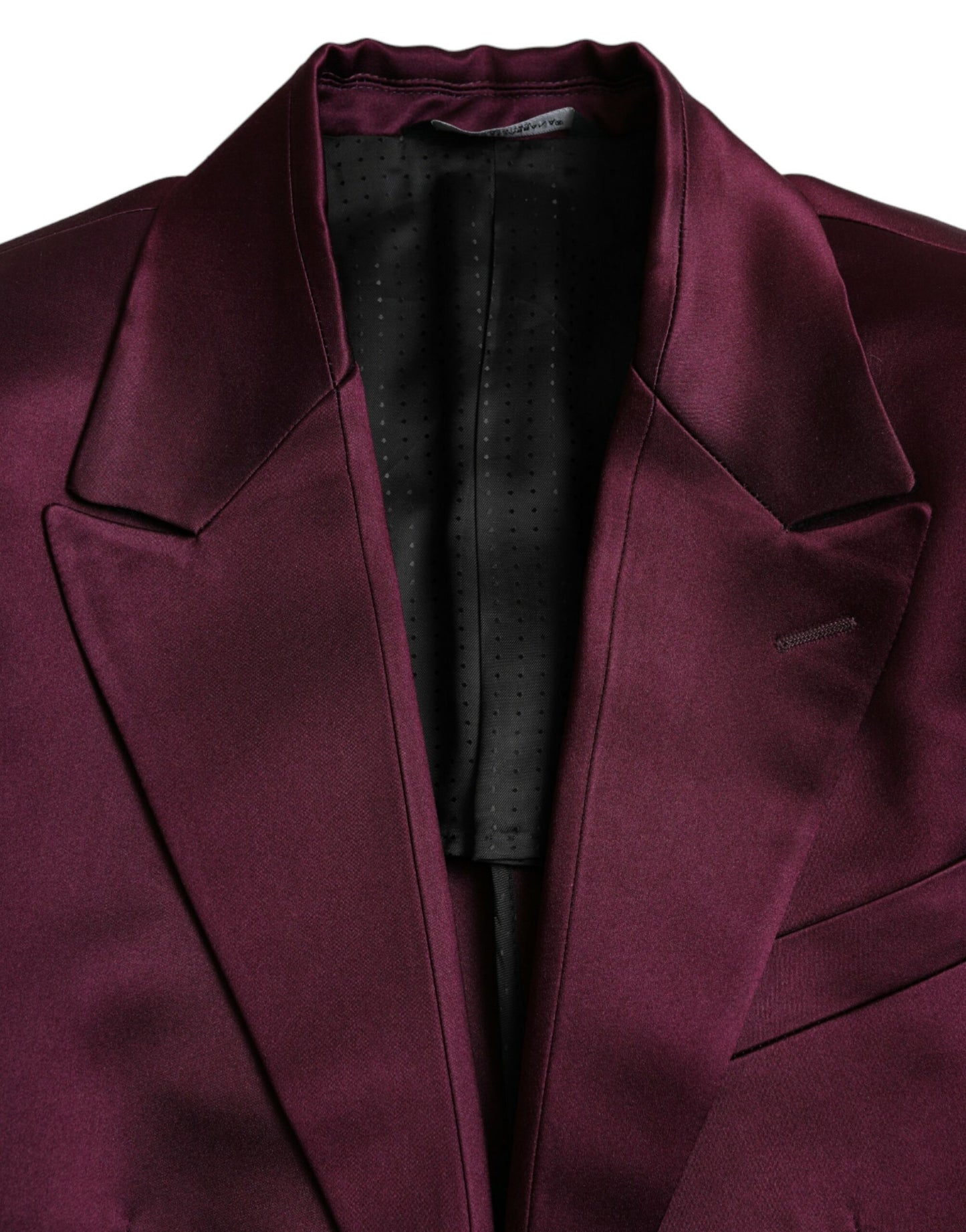  - Maroon Silk Single Breasted Coat Blazer