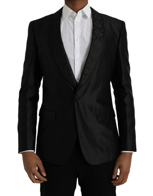  - Black MARTINI Single Breasted Coat Blazer