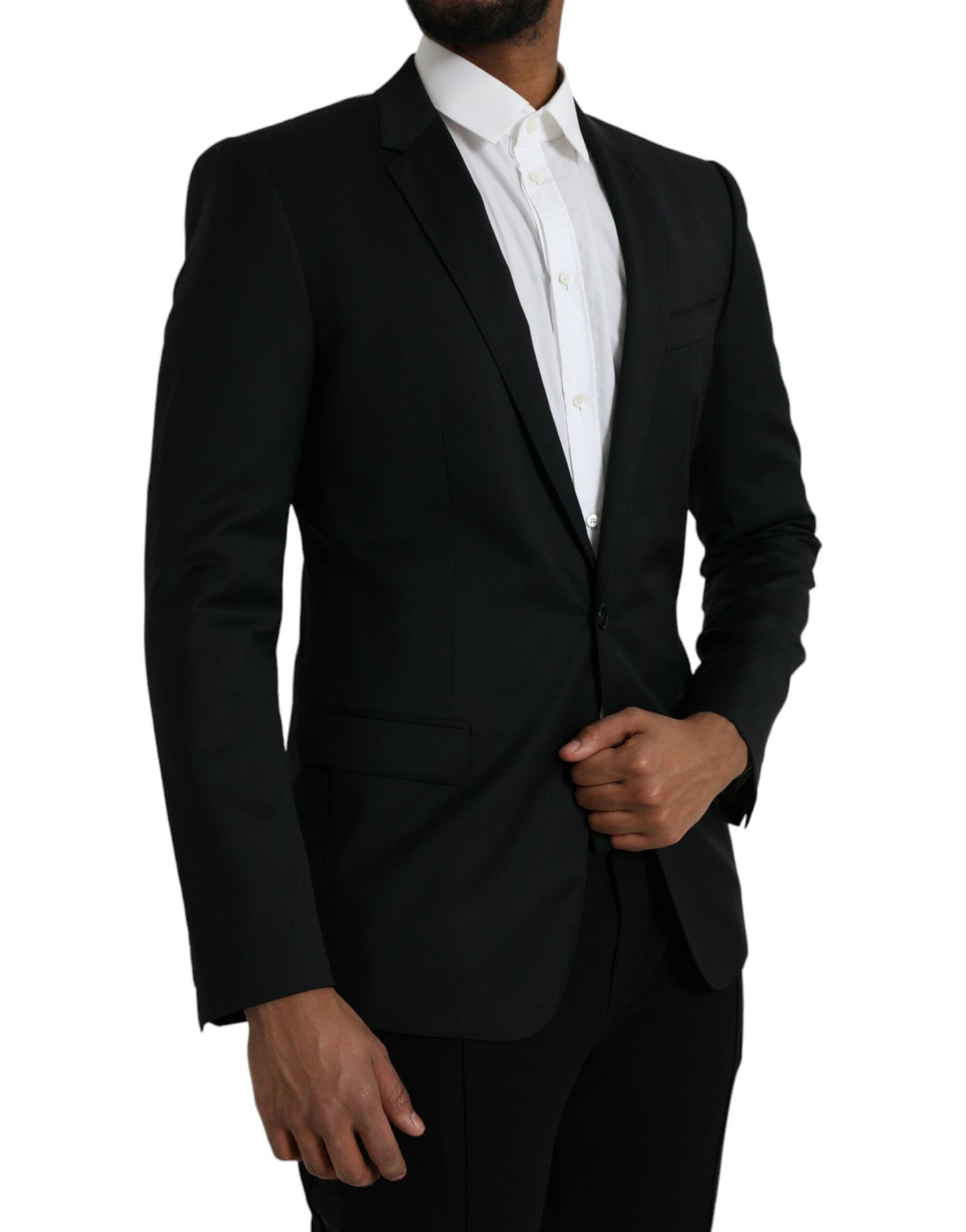  - Black Wool MARTINI Single Breasted Blazer