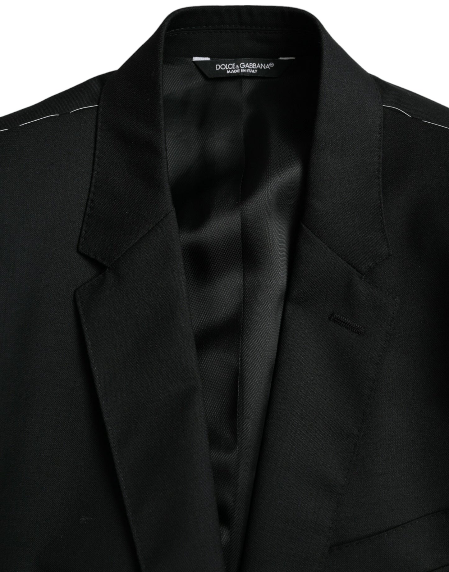  - Black Wool MARTINI Single Breasted Blazer