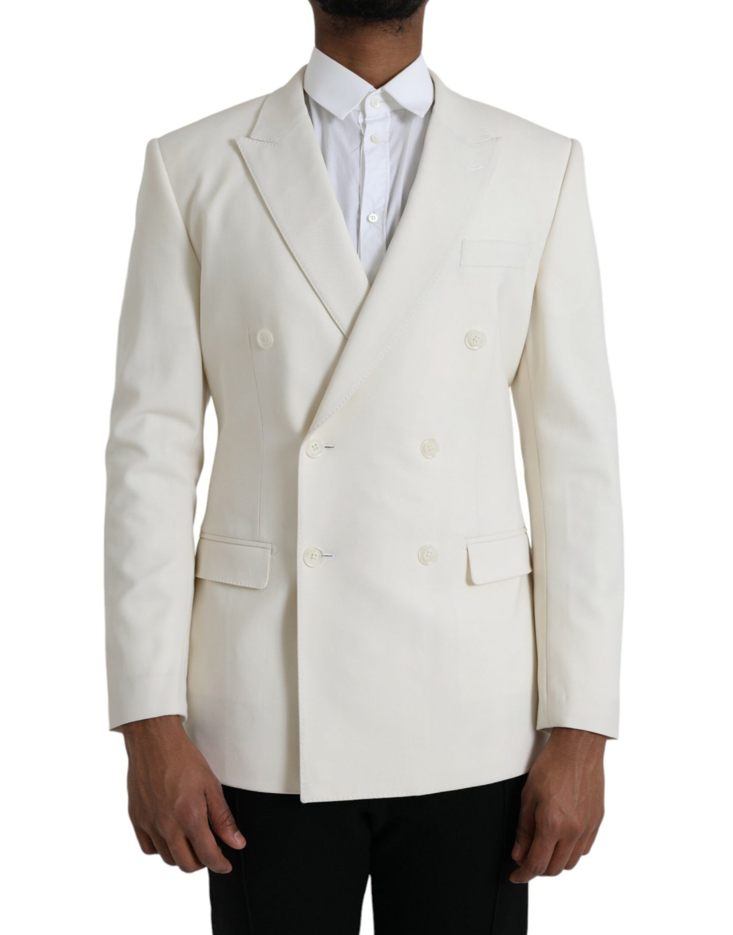  - White Wool MARTINI Double Breasted Blazer