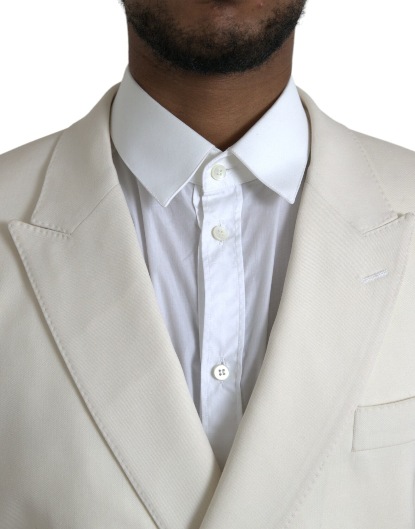  - White Wool MARTINI Double Breasted Blazer