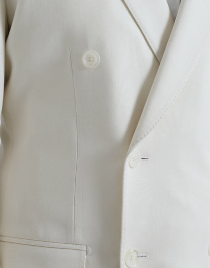  - White Wool MARTINI Double Breasted Blazer