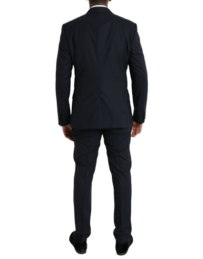  - Dark Blue MARTINI Wool Formal 3 Piece Suit