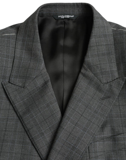  - Gray Plaid Wool MARTINI Formal 2 Piece Suit