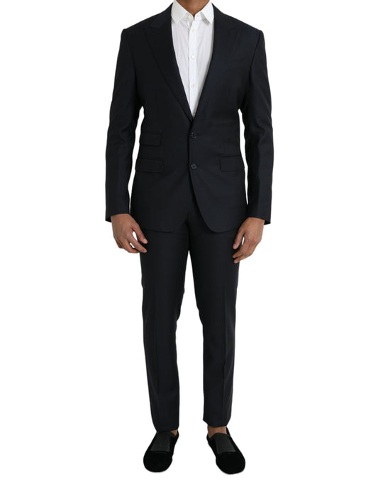  - Dark Blue Wool NAPOLI Formal 2 Piece Suit